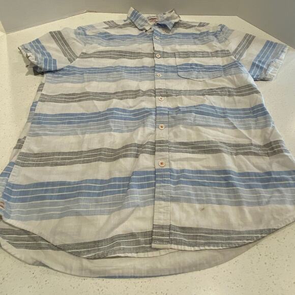 Cactus Man Slim fit button up T-Shirt Men's Size Medium White/Blue/Gray - Picture 2 of 5